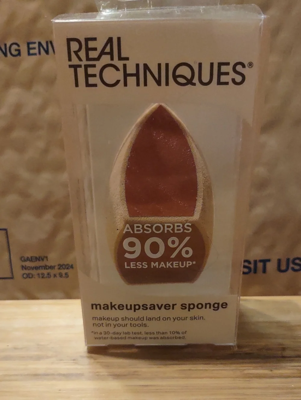 3 For $13.00 Real Techniques MakeupSaver Sponge - Brown and Tan Dual-Tone